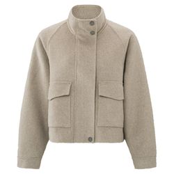 Yaya Soft wool mix jacket - beige (61103)