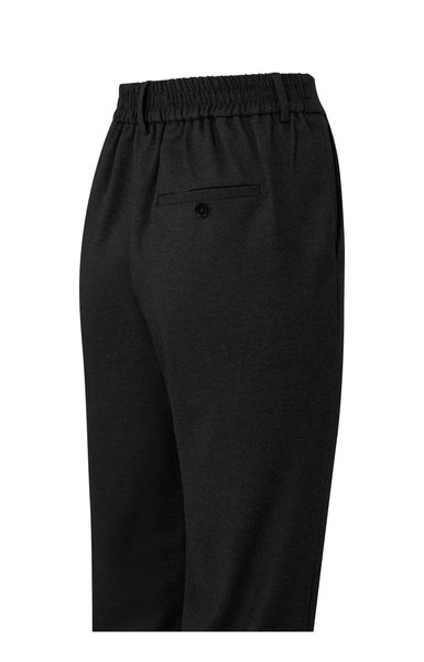 Yaya Soft pantalon with straight leg - black (00001)