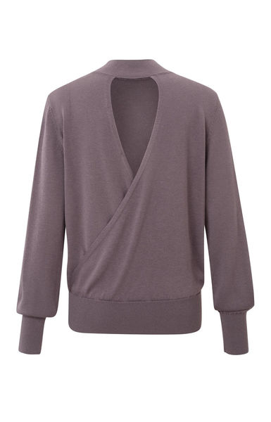 Yaya Sweater with open back - violet (71708)