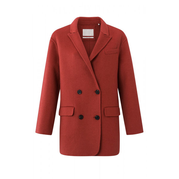Yaya Double breasted blazer jacket   - red/brown (81442)