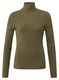Yaya Long sleeve turtleneck sweater with rib pattern - green (80724)