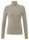 Yaya Long sleeve turtleneck sweater with rib pattern - beige (61103)