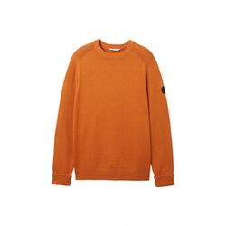 Tom Tailor Knitted sweater with a round neckline - orange (32752)