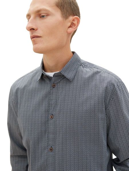 Tom Tailor Hemd mit Allover-Print - blau (33842)