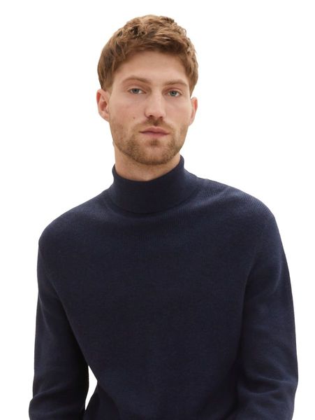 Tom Tailor Basic turtleneck sweater - blue (13160)