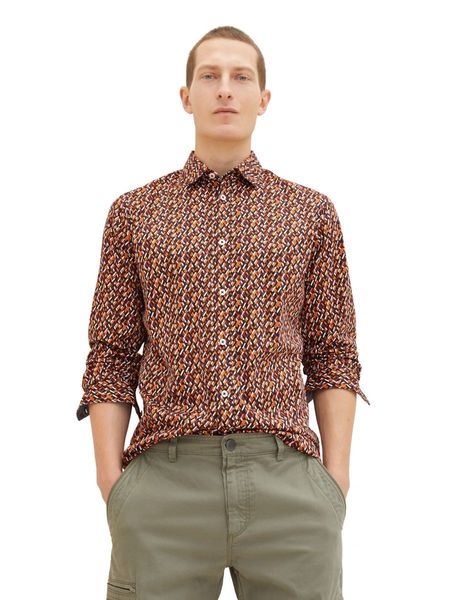 Tom Tailor Chemise à motifs - orange/brun (32330)