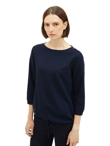 Tom Tailor T-shirt with buttons - blue (10668)