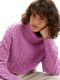Tom Tailor Pull col roulé tricoté - rose (34106)