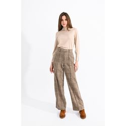 Molly Bracken Checked pants - brown (BEIGE)