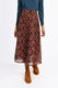 Molly Bracken Jupe taille haute imprimé - rouge/brun/bleu (BLACK ANNA)