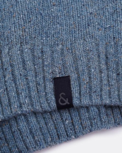 Colours & Sons Turtleneck sweater - Donegal - blue (650)