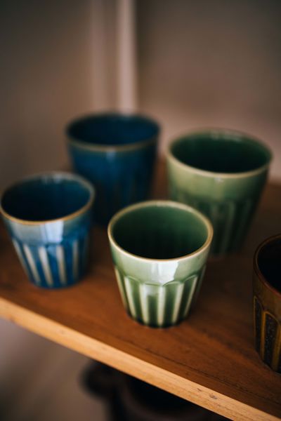 Pomax Set of cups - Rialto - green/brown/blue (MIX)
