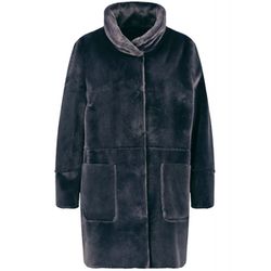 Samoon Cozy woven fur coat - gray (02220)