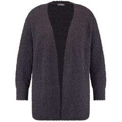 Samoon Long cardigan in a cosy knit - gray (02220)