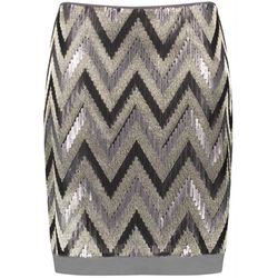 Samoon Glamorous skirt with sequins - gray (02222)