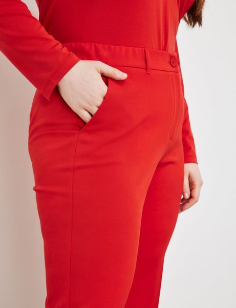 Samoon Trousers with wide leg Greta red 06380 42