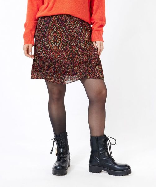 Esqualo Mini skirt - orange/brown (PRINT)