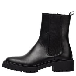 Unisa Leather boots - black (BLACK)