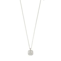 Pilgrim Recycled crystal pendant necklace - Cindy - silver (SILVER)