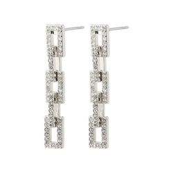 Pilgrim Recycled crystal earrings - Coby - silver (SILVER)