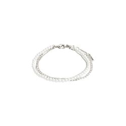 Pilgrim Bracelet 3-in-1 - Baker - silver/white (SILVER)