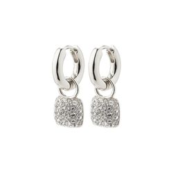 Pilgrim Recycelte Kristall-Creolen - Cindy - silver (SILVER)