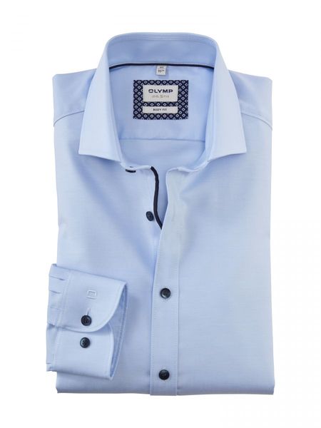 Olymp Body fit : chemise d'affaires - bleu (12)