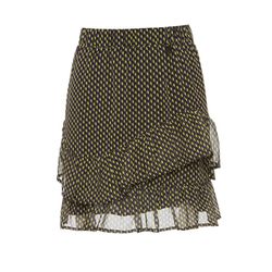 BSB Mini skirt with ruffles - gold/black/brown (BLACK )
