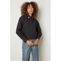 BSB Shirt with bejeweled buttons - black (BLACK )