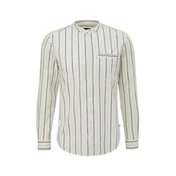 Q/S designed by Linen blend shirt   - white/gray (01G0)