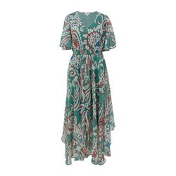 s.Oliver Red Label Smocked maxi dress in chiffon  - green (65A1)