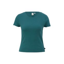 Q/S designed by T-shirt in a rib knit - blue (6737)