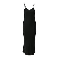 Q/S designed by Flowing satin dress with spaghetti straps  - black (9999)