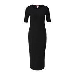 Q/S designed by Maxi dress with a ribbed structure - black (9999)