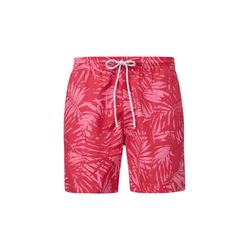 s.Oliver Red Label Relaxed: Badehose mit All-over-Print - rot (33A2)