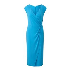 s.Oliver Black Label Knitted jersey dress with knot detail - blue (6430)
