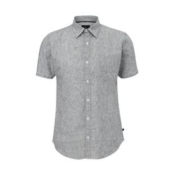 Q/S designed by Slim : chemise en lin mélangé  - gris (98W0)
