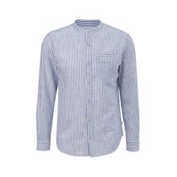 Q/S designed by Shirt with woven structure  - blue/white (56G0)