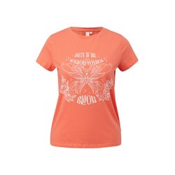 Q/S designed by T-Shirt mit Frontprint - orange (23D0)