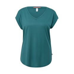 Q/S designed by Loose-fitting T-shirt made of lyocell mix - blue (6737)