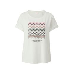 s.Oliver Red Label T-shirt with sequins  - white (02D1)