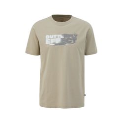 Q/S designed by T-Shirt mit Frontprint - beige (81D0)