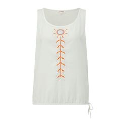 s.Oliver Red Label Sleeveless T-shirt with embroidery - white (0210)