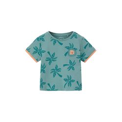 s.Oliver Red Label T-Shirt mit Palmen-Print - blau (65A9)