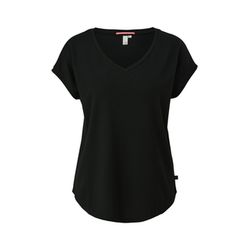 Q/S designed by T-shirt ample en mélange de lyocell - noir (9999)