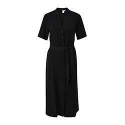 Q/S designed by Midi dress with button placket - black (9999)