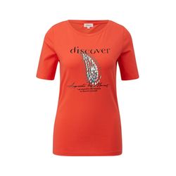 s.Oliver Red Label T-Shirt aus Baumwollstretch - orange (25D1)