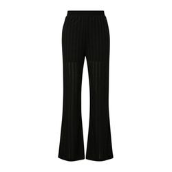 Q/S designed by Semi-sheer trousers with a textured pattern   - black (9999)