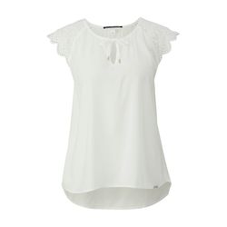 Q/S designed by Blouse top with Broderie Anglaise - white (0200)