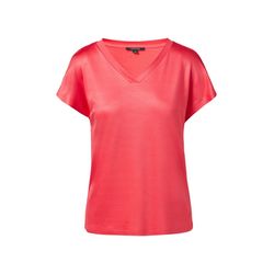 comma Flowing viscose T-shirt with a silk look - pink (4294)